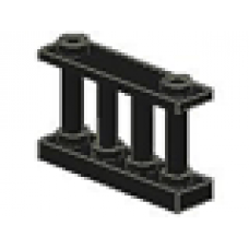 Part 30055 Black Fence Spindled 1 x 4 x 2 with 2 Studs